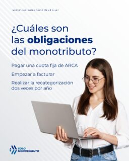 Sabemos que tu prioridad es tu trabajo y la nuestra ¡simplificar el tuyo! Solo Monotributo es una solución simple, accesible e integral para todos los monotributistas.

👇 Te ayudamos a formalizarte hoy mismo. Consultanos

📲 11-5155-4233
📧 info@solomonotributo.ar
📬 Mensaje privado

#arca #facturacion #afip #solomonotributo #obligaciones #monotributo