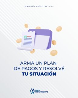 ‼️No acumules deuda con ARCA!
Utilizá nuestro servicio para armar un plan de pagos para regularizar tu situación!

📲 Escribinos.
11-5155-4233

📧 info@solomonotributo.ar

📬 Mensaje privado

#monotributo #afip #contador #contabilidad #autónomo #impuestos #facturas #recategorizacion #altamonotributo #bajamonotributo #moratoria #plandepago #facturaelectronica #ingresosbrutos #asesoramientopersonalizado #asesoramientocontable #contadorpublico #deuda #banco #consejo #tarjetadecredito