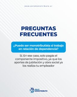 ¿Tenés dudas con el monotributo? 🤔
En Solo Monotributo te ayudamos a entender todo de manera fácil y sin vueltas.

Tu tranquilidad empieza con nosotros.

📲 Escribinos.
11-5155-4233

📧 info@solomonotributo.ar

📬 Mensaje privado

#monotributo #afip #contador #contabilidad #autónomo #impuestos #facturas #recategorizacion #altamonotributo #bajamonotributo #moratoria #plandepago #facturaelectronica #ingresosbrutos #asesoramientopersonalizado #asesoramientocontable #contadorpublico #deuda #banco #consejo #tarjetadecredito